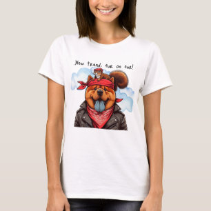 New trend: fur on fur! chow-chow T-Shirt