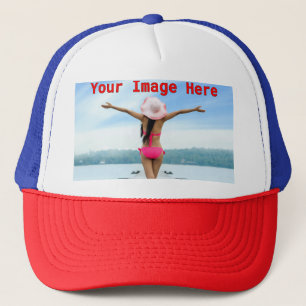 NEW! Trucker Hat - Red White Blue - Customise