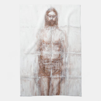 New Turin Shroud (Contemporary Realism Jesus) Tea Towel