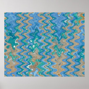 New Turks Pier Abstract 3, 2011   SVP Images Poster
