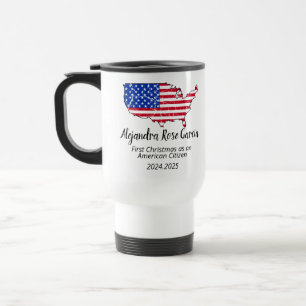 New U.S. Citizen – American Map Citizenship Day Travel Mug