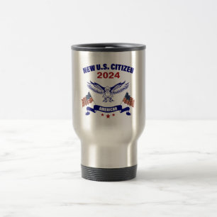 New U.S. CITIZEN Eagle & Flags 2024 Travel Mug