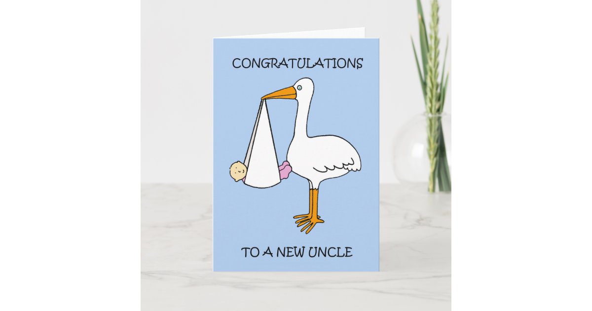 New Uncle Congratulations (Baby Girl). Card | Zazzle.co.uk