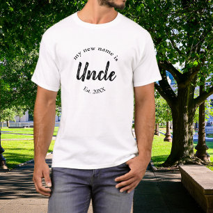 New Uncle Est Year Black Family Announcement T-Shirt