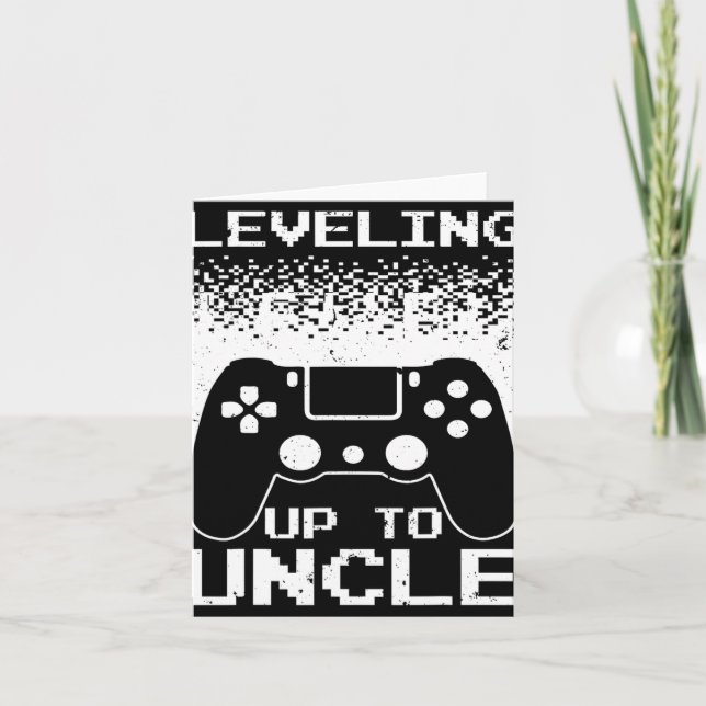 New Uncle For Men Boys Soon To Be Uncle Nephew Gam Card (Front)