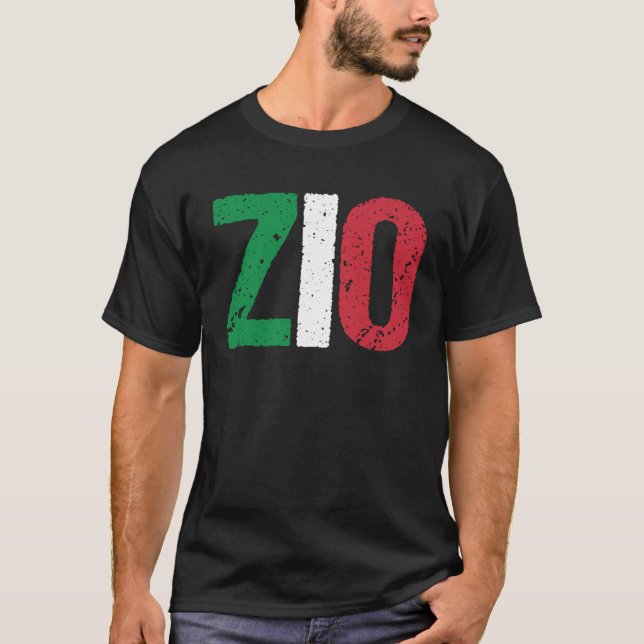 New Uncle  Italian Zio Proud Italian American Uncl T-Shirt (Front)