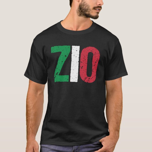 New Uncle  Italian Zio Proud Italian American Uncl T-Shirt (Front)