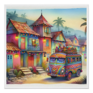 NEW Unique HAITI, Aruba, Antigua Poster