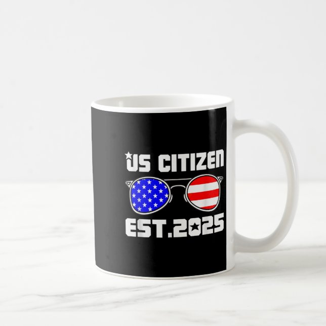New Us Citizen Est 2025 American Immigrant Citizen Coffee Mug (Right)
