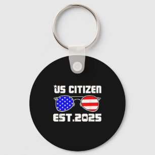 New Us Citizen Est 2025 American Immigrant Citizen Key Ring