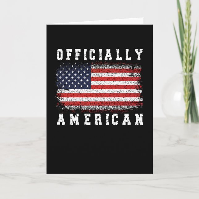 New US Citizen Gift Proud American Citizenship USA Card (Front)