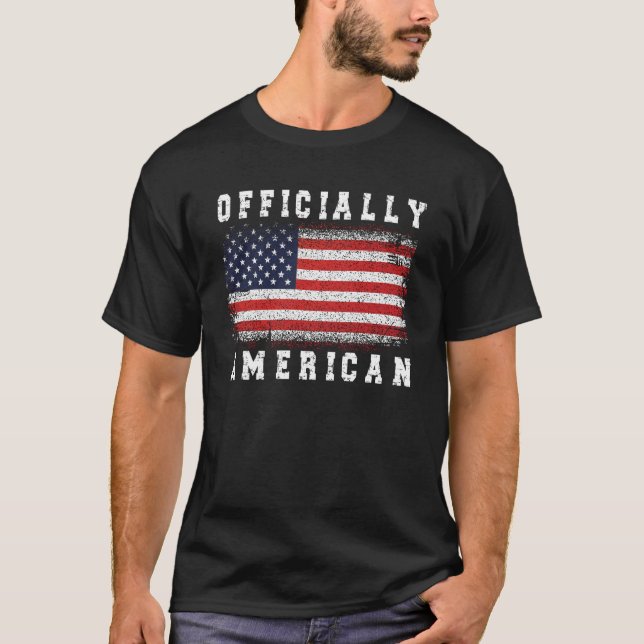 New US Citizen Gift Proud American Citizenship USA T-Shirt (Front)