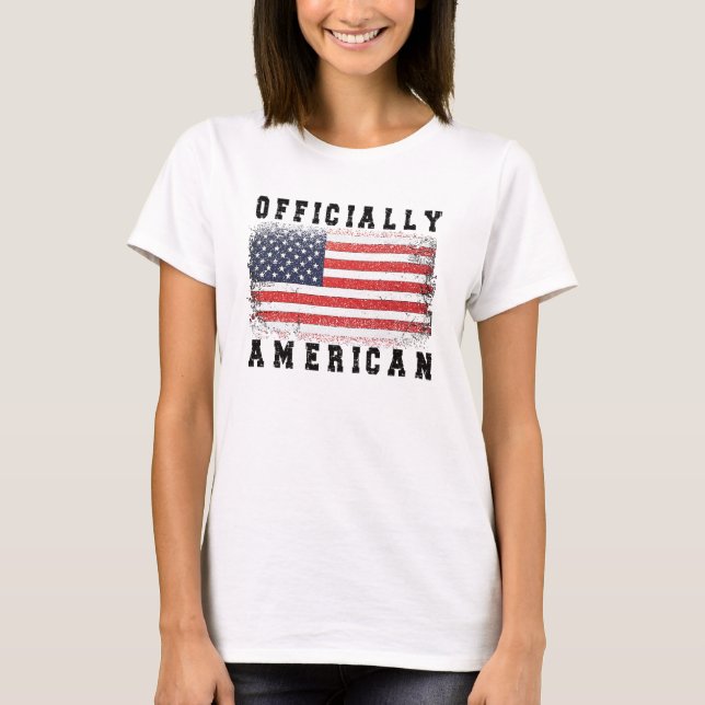 New US Citizen Gift Proud American Citizenship USA T-Shirt (Front)