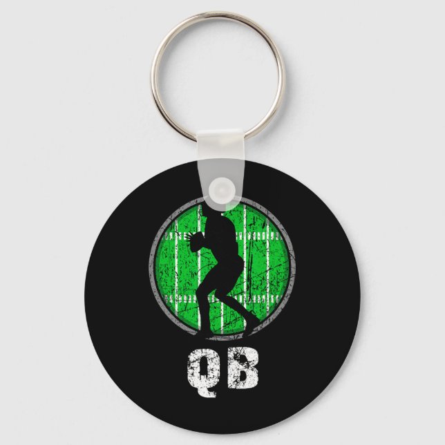 New, Usa Football Quarter Back, Nostalgic Nge Vint Key Ring (Front)