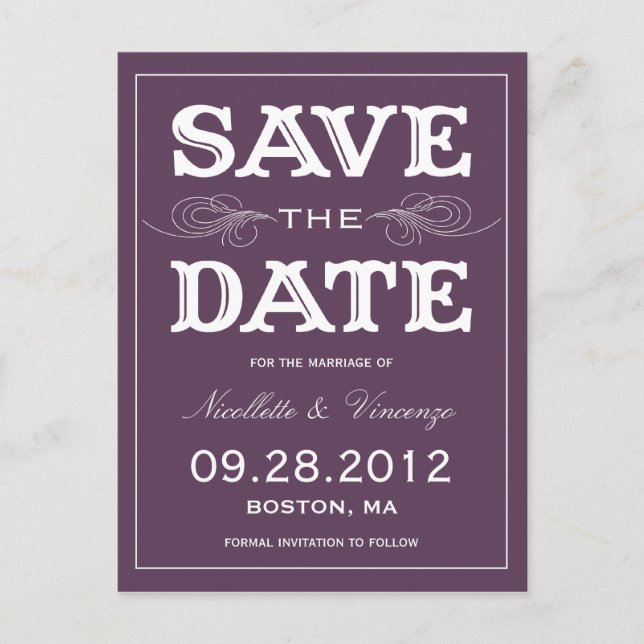 NEW VINTAGE | SAVE THE DATE ANNOUNCEMENT (Front)