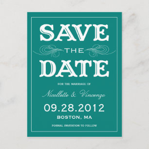NEW VINTAGE SAVE THE DATE ANNOUNCEMENT POSTCARD