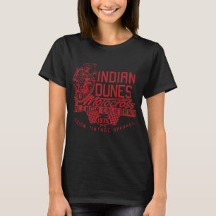 New Vintage Style Indian Dunes Motocross Mx Motorc T-Shirt