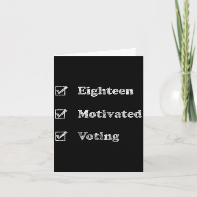 New Voter 18 Year Old Vote Them Out  Card (Front)