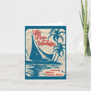 New Waikiki Tiki Bar Hawaiian Style Retro 50s Styl Card
