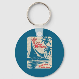New Waikiki Tiki Bar Hawaiian Style Retro 50s Styl Key Ring