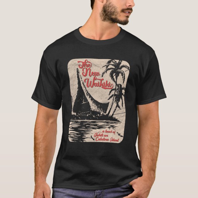 New Waikiki Tiki Bar Hawaiian Style Retro 50s Styl T-Shirt (Front)