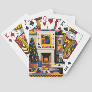 New Wave 1980s Pop Art Christmas Playing Cards