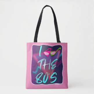 New Wave Glasses Style Eighties Love Slogan Tote Bag