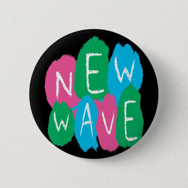 New Wave Graffiti 6 Cm Round Badge (Front)