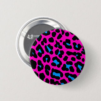 New Wave Retro 80s Vintage Pink Leopard Pin