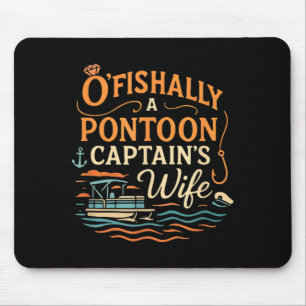 New Wife of A Pontoon Boat Captain Newlywed Mouse Mat