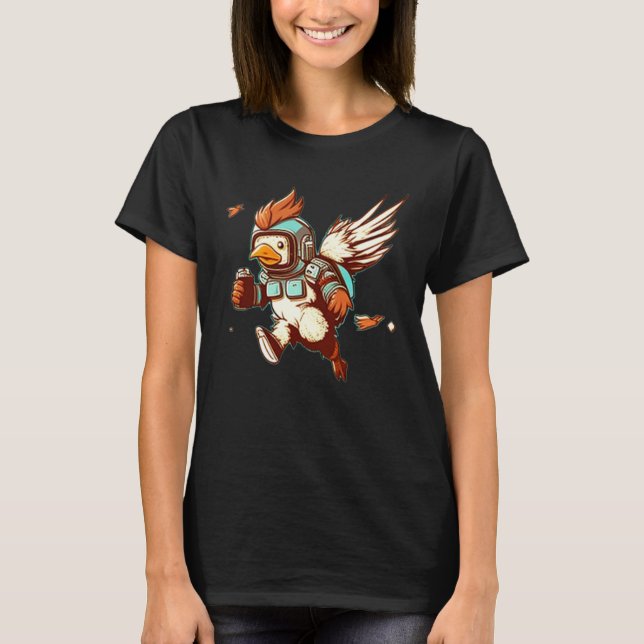 New Wing with Jet Pack for  Chicken T-Shirt (Front)