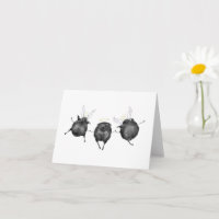 New Wings black pug angels sympathy card