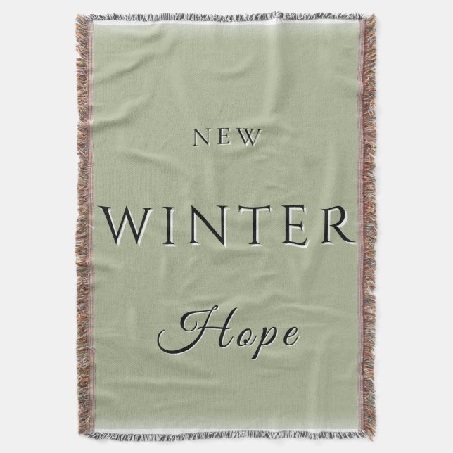 New Winter Hope Throw Blanket (Front Vertical)