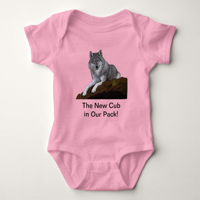 New Wolf in the Pack Baby Bodysuit (Front)