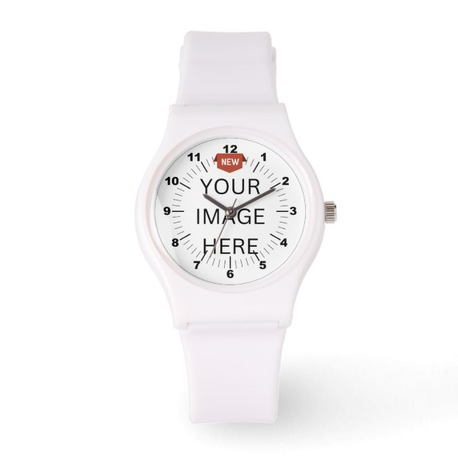 NEW! Women's Sporty White Silicon Watch (Front)