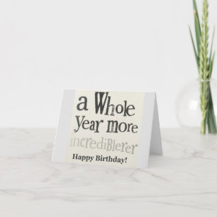 "NEW WORD" FOR "YOUR BIRTHDAY" WISH CARD