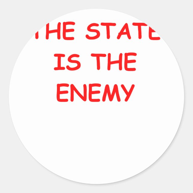 new world order classic round sticker (Front)