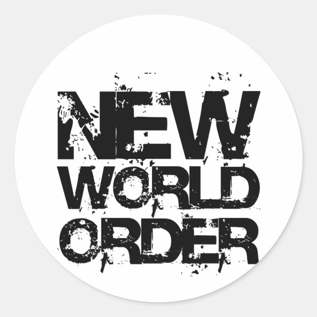 New World Order Classic Round Sticker (Front)