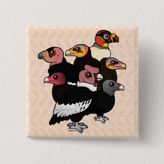 New World Vultures 15 Cm Square Badge