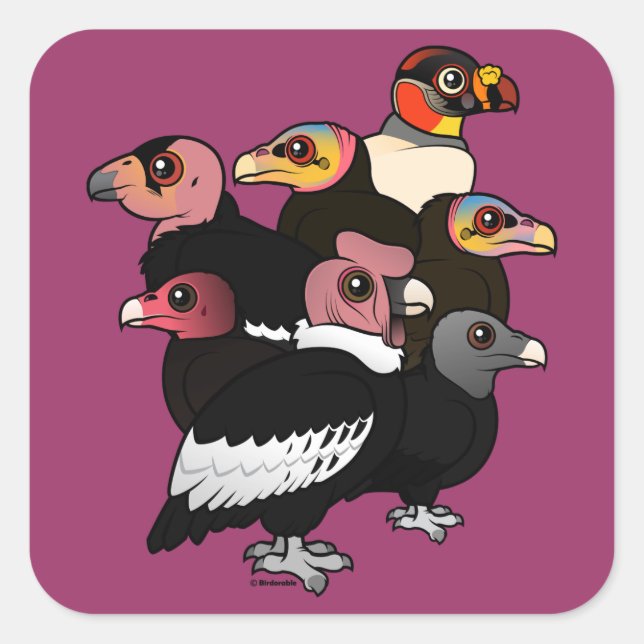 New World Vultures Square Sticker (Front)