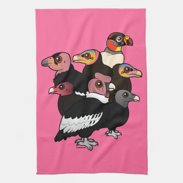 New World Vultures Tea Towel (Vertical)