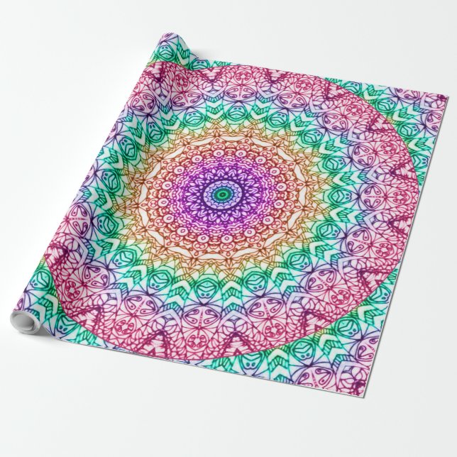New Wrapping Paper Mandala Mehndi Style G379 (Unrolled)