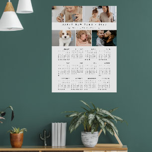 New Year 12 Month Custom Photos 2026 Calendar Poster