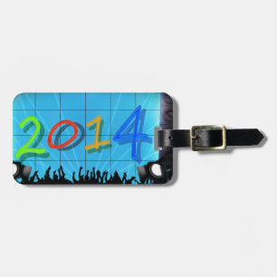 New Year 2014 Office City Party Colourful Fun Art Luggage Tag