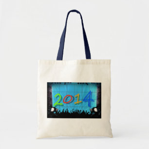 New Year 2014 Office City Party Colourful Fun Art Tote Bag