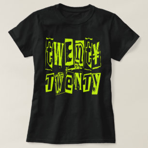 New Year 2020 Modern Bright Yellow Twenty Twenty T-Shirt