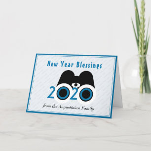 NEW YEAR 2020 Vision Customised New Year BLUE Holiday Card
