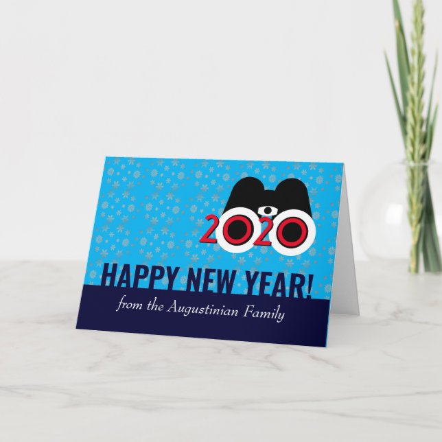 NEW YEAR 2020 Vision Snowflakes New Year Holiday Card (Front)