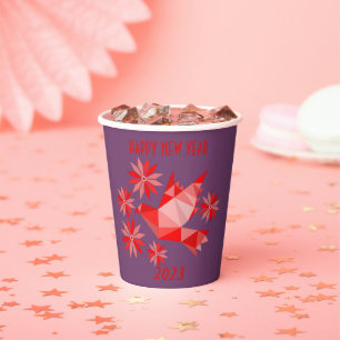 NEW YEAR 2023 FLY BIRD PAPER CUP FOR PARTY