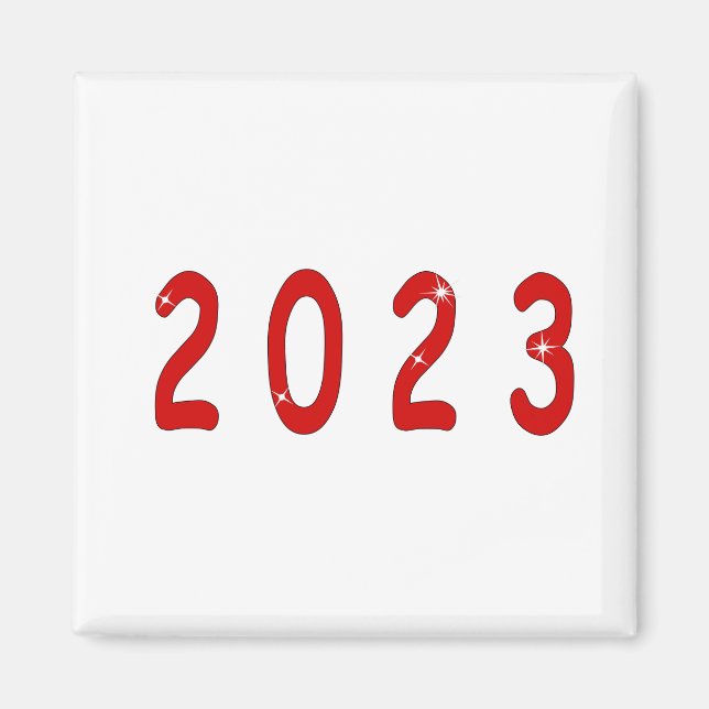 New year, 2023, number 2023, new year gift, 2023,  magnet (Front)